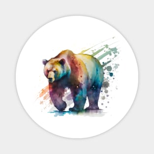 Brown Bear Watercolour Magnet